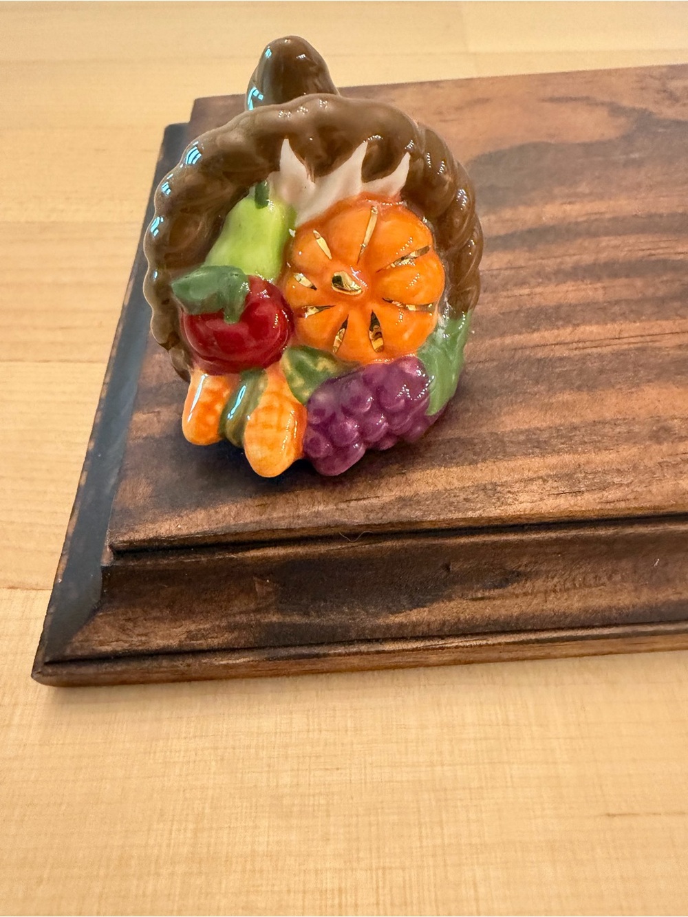 Nora Fleming Cornucopia mini with Bright Fruit Colors
